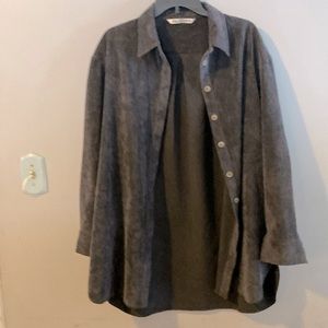 Zara casual grey corduroy button down